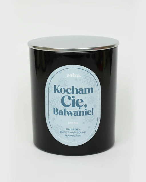 Kocham Cię, bałwanie! - świąteczna świeca sojowa (240 ml)