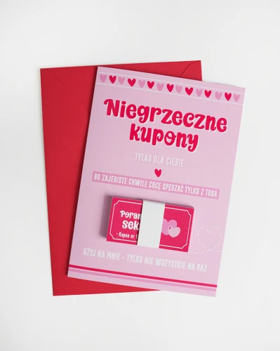 Kartka miłosna z Niegrzecznymi Kuponami Zołza