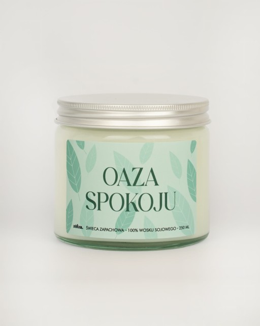 Oaza spokoju / Wdech i, kurwa wydech! - dwustronna świeca sojowa (250 ml) 