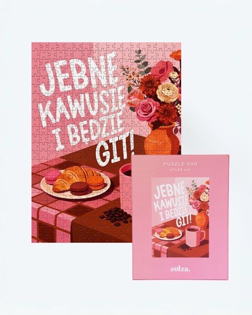 Jebnę kawusię i będzie git - Puzzle 500 elementów