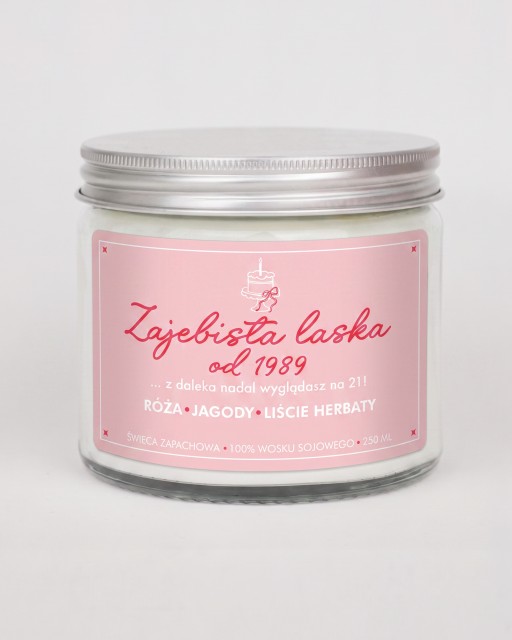  Zajebista Laska - personalizowana świeca sojowa (250 ml)