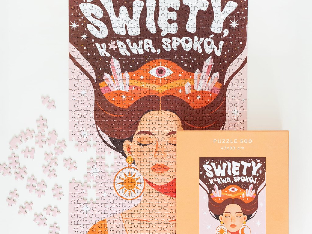 Puzzle dla dorosłych z przekleństwami: 7 wzorów po 500 elementów